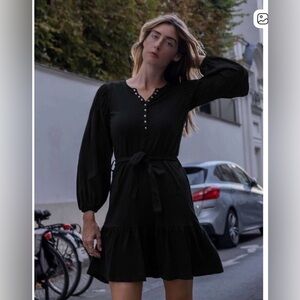 Nation LTD Talli Dress in Jet Black S